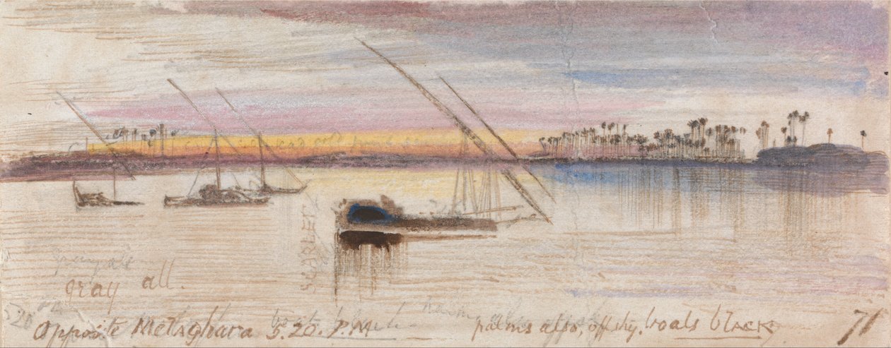Tegenover Melaghara, 5:20 PM door Edward Lear