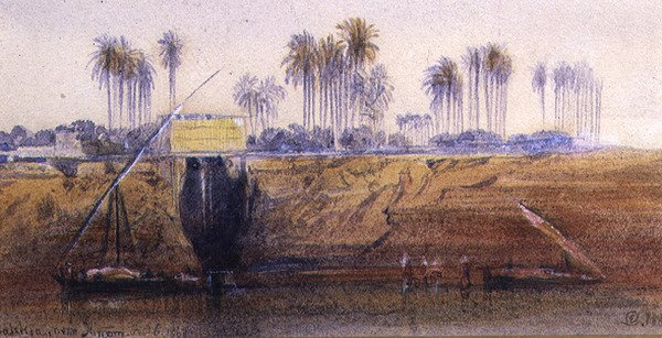 Sakkia, nabij Ibreem, 6 februari 1865 door Edward Lear