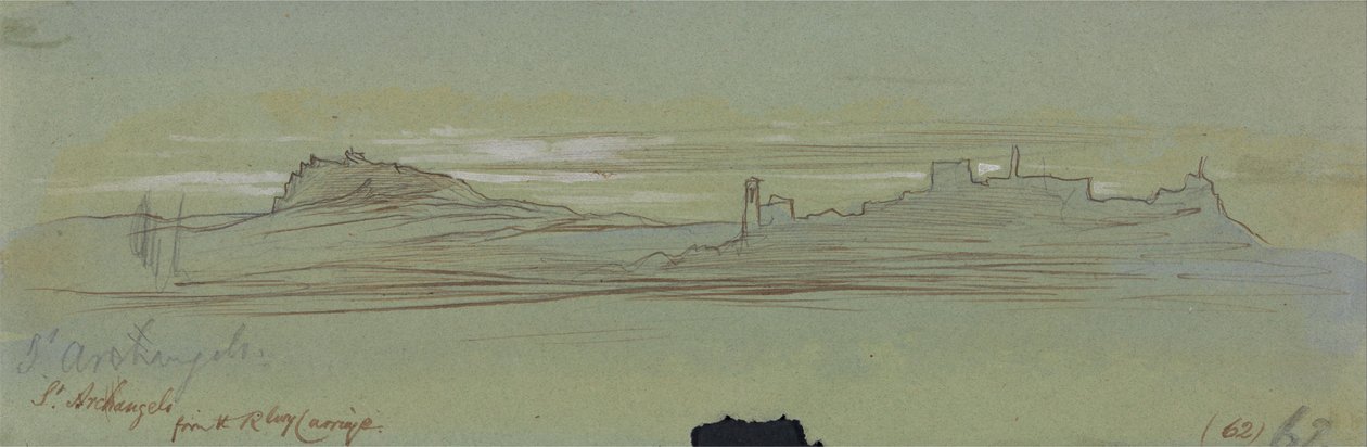 St. Archangelo, vanuit de treinwagon door Edward Lear