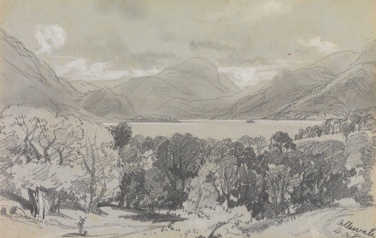 Ullswater, 14 okt. 1836 door Edward Lear