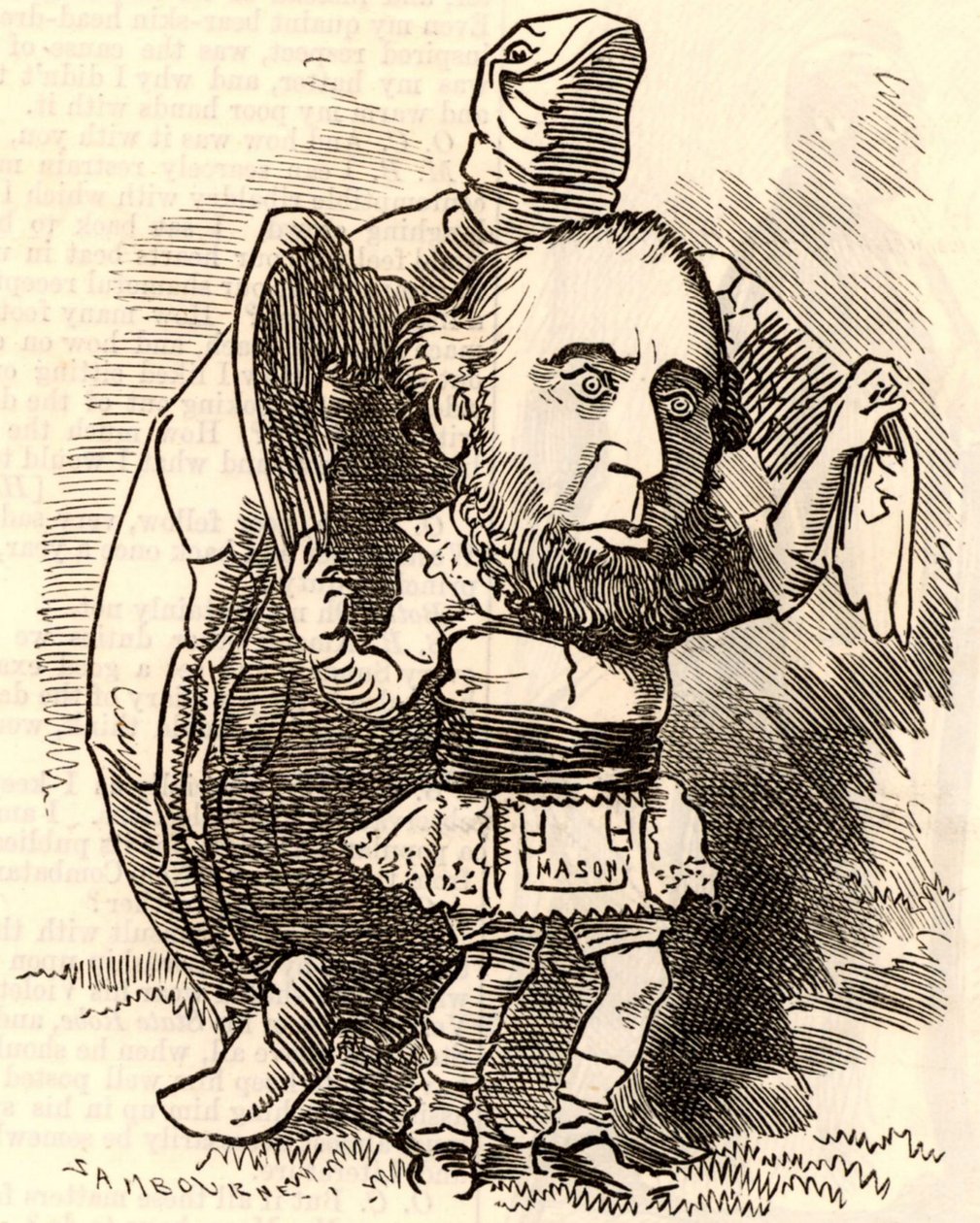 John Ellis danst met schildpad door Edward Linley Sambourne