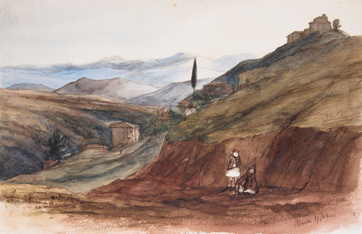 Andritzena door Edward & Lushington Franklin (1823 1901) Lear