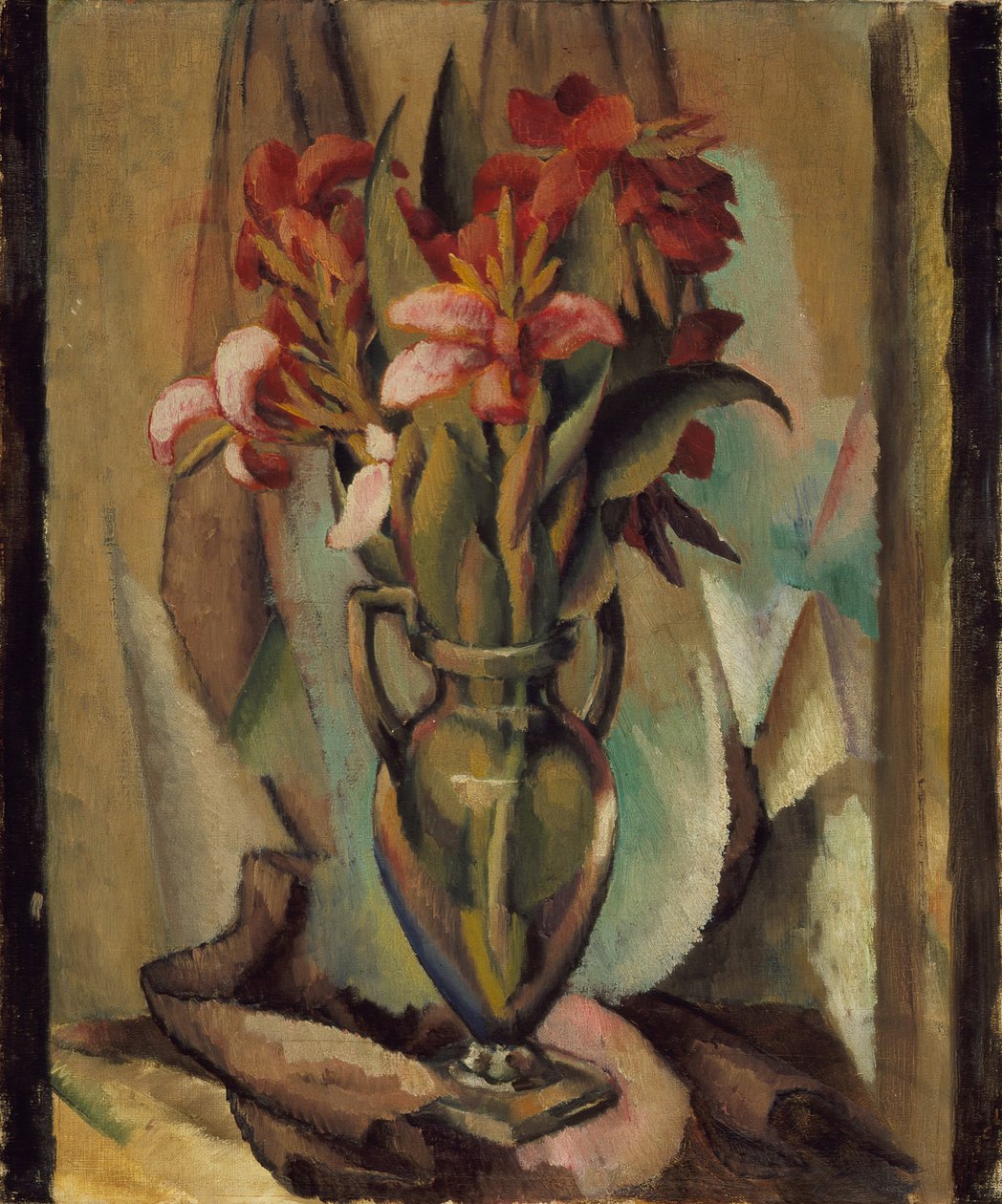 Bloemen in een vaas met handvat, 1919-22 door Edward Middleton Manigault
