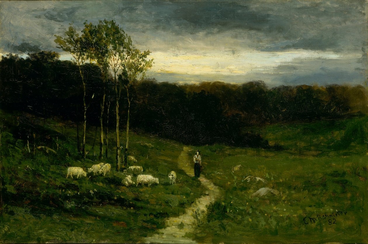 Vrouw op pad door Edward Mitchell Bannister
