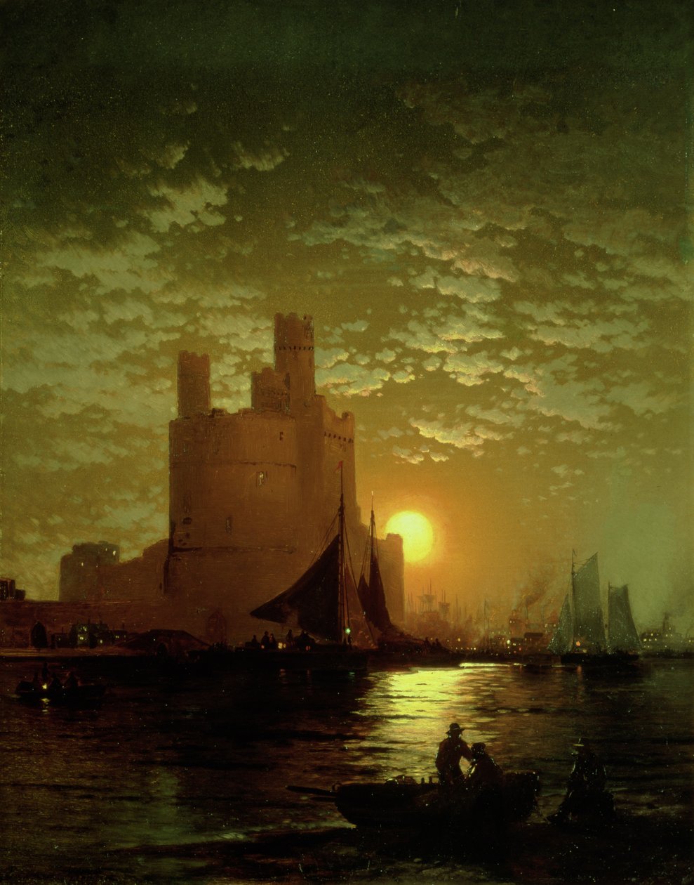 Maanverlichte scène door Edward Moran