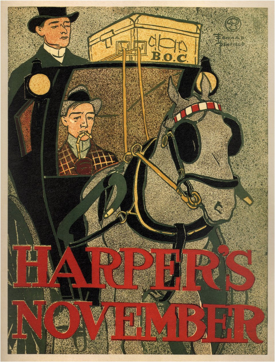 Harpers november, 1896 door Edward Penfield
