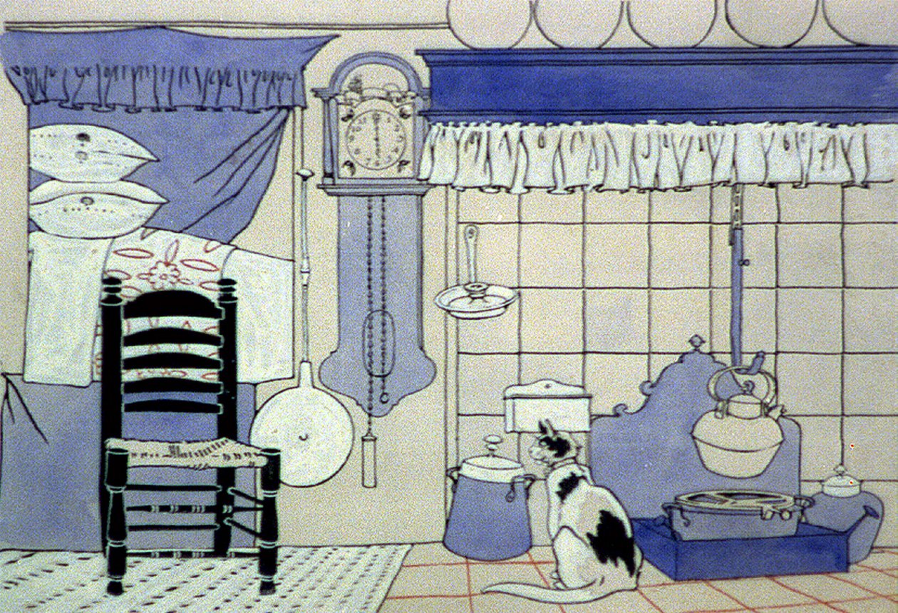 Huisinterieur door Edward Penfield