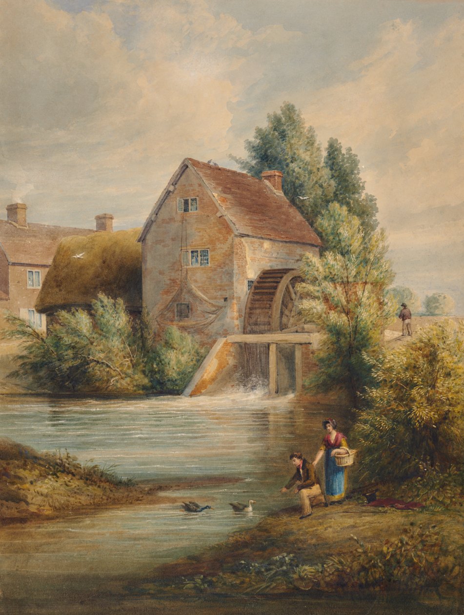 Een watermolen in Warwickshire door Edward Pretty