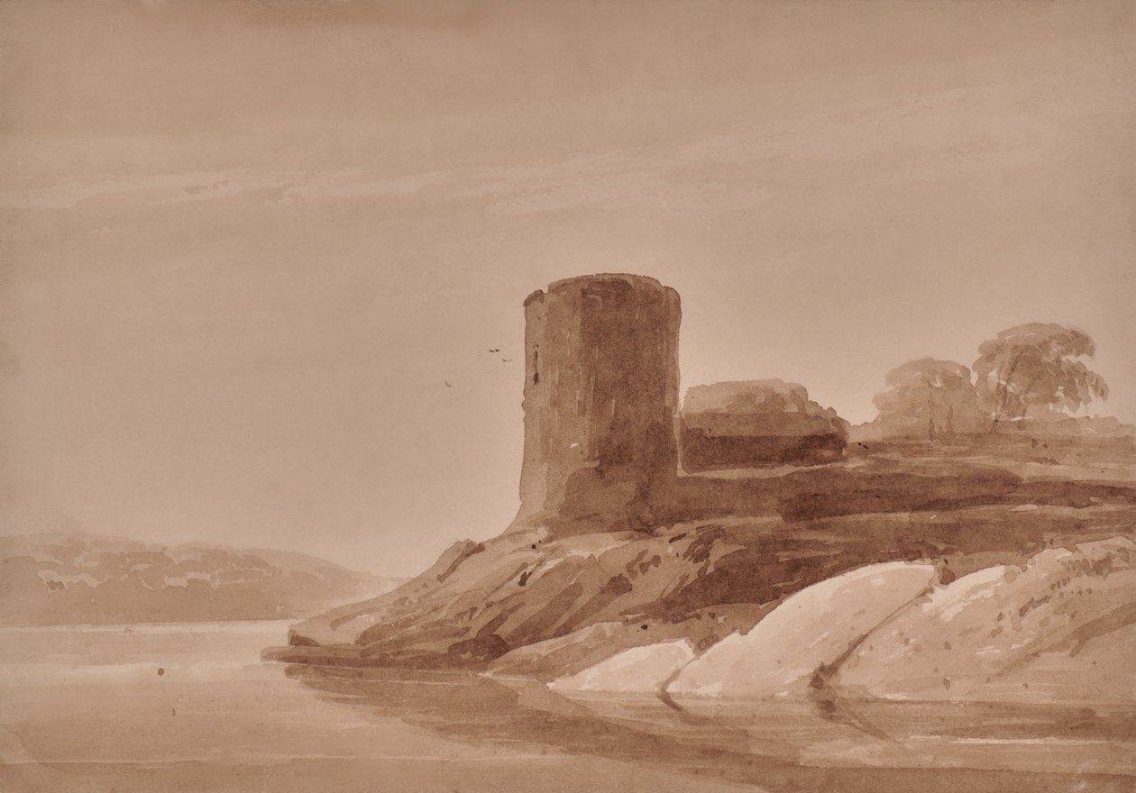 Landschap met rivier door Edward Pretty