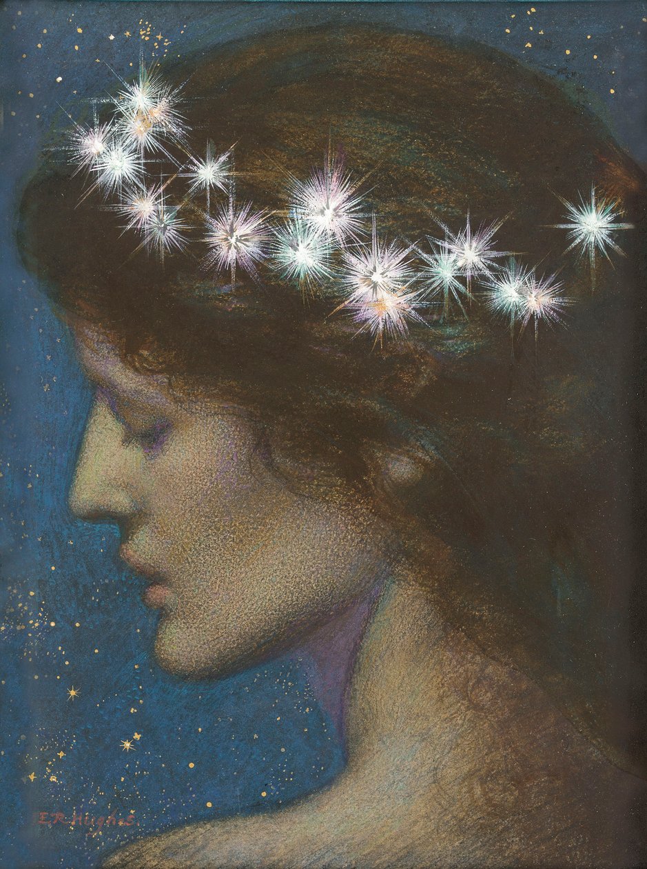 Nacht door Edward Robert Hughes