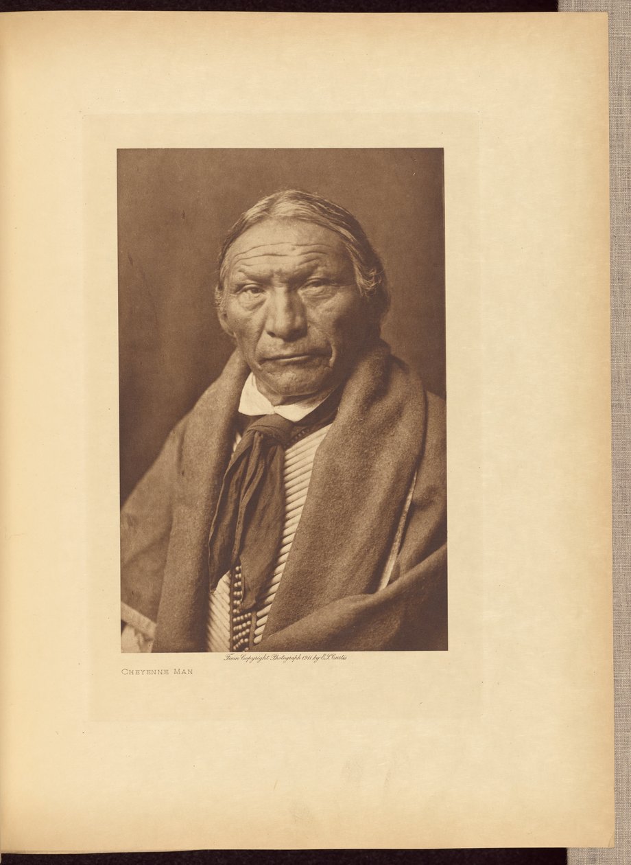 Cheyenne Man door Edward S. Curtis