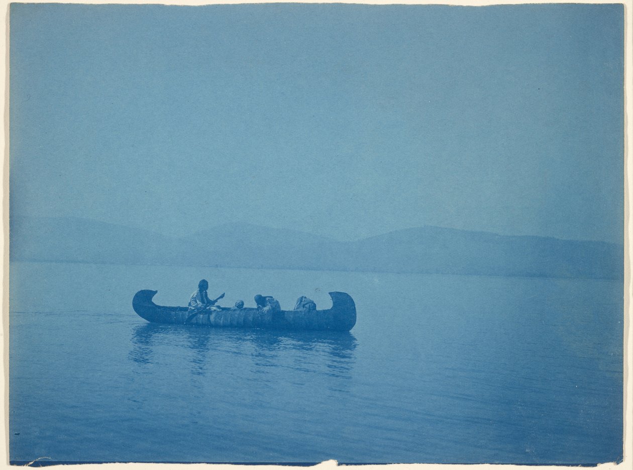 Het meer oversteken - Kutenai door Edward S. Curtis