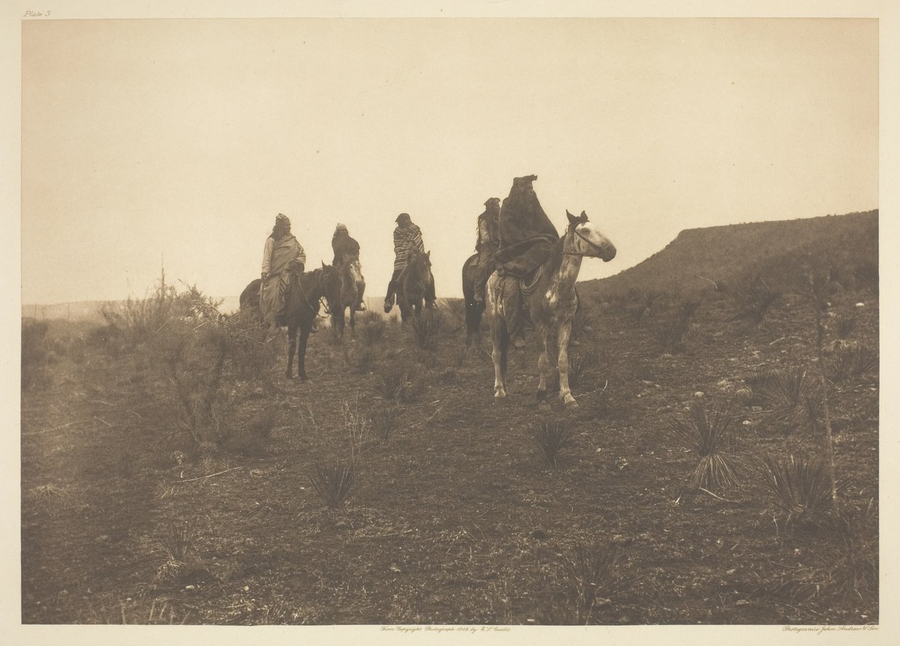 Woestijnrovers - Apache door Edward S. Curtis