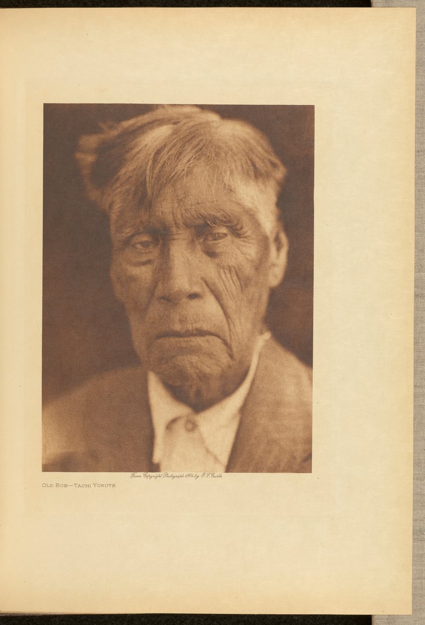Oude Bob - Tachi Yokuts door Edward S. Curtis