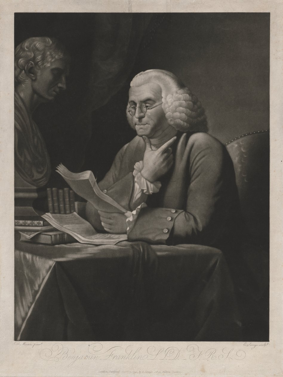 Benjamin Franklin door Edward Savage