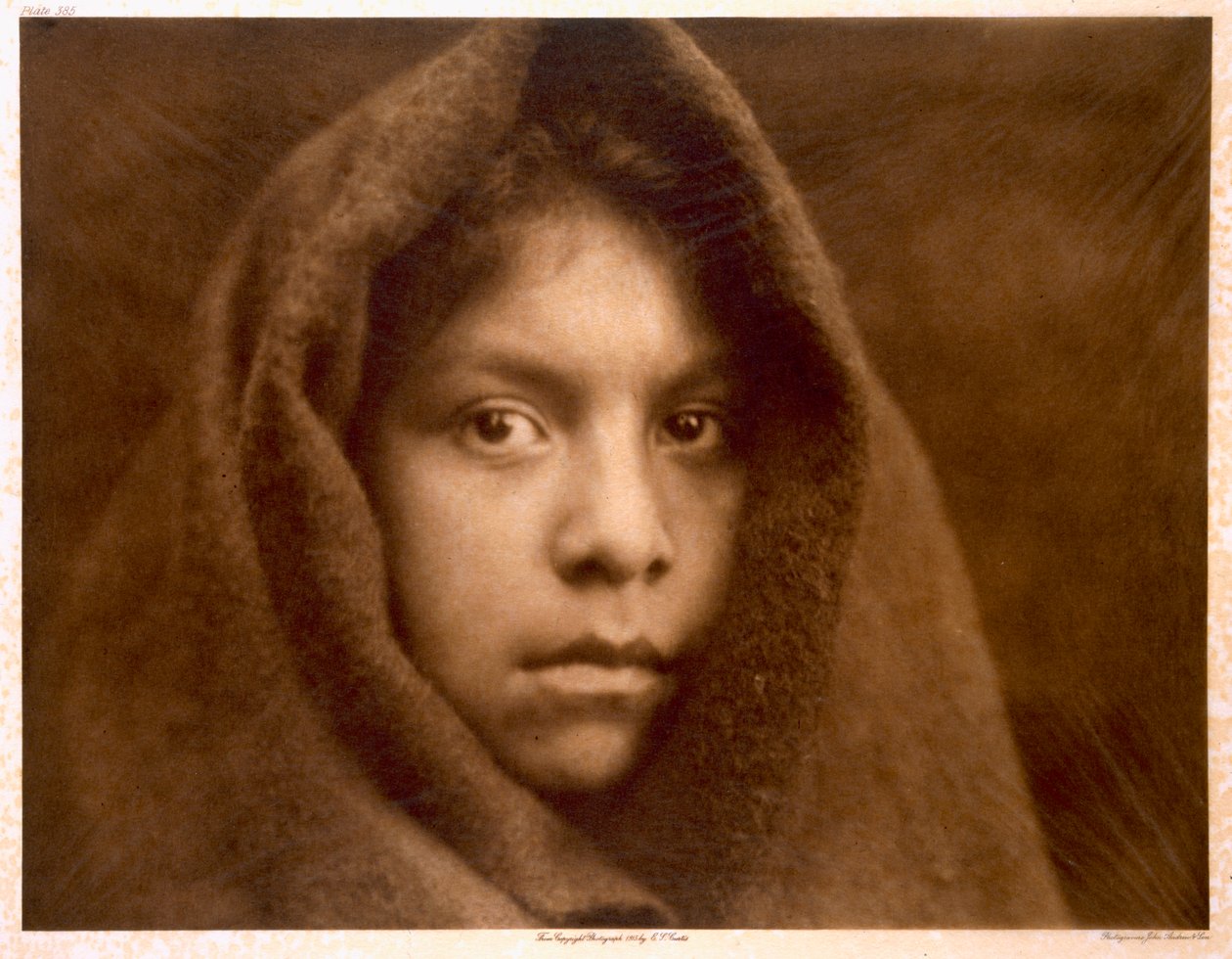 Een Makah-meisje door Edward Sheriff (after) Curtis