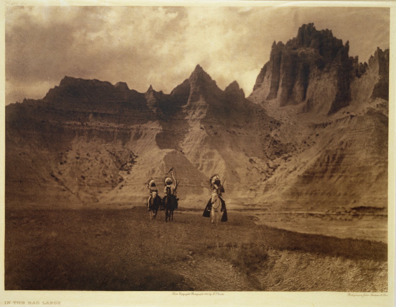 In de Bad Lands door Edward Sheriff (after) Curtis