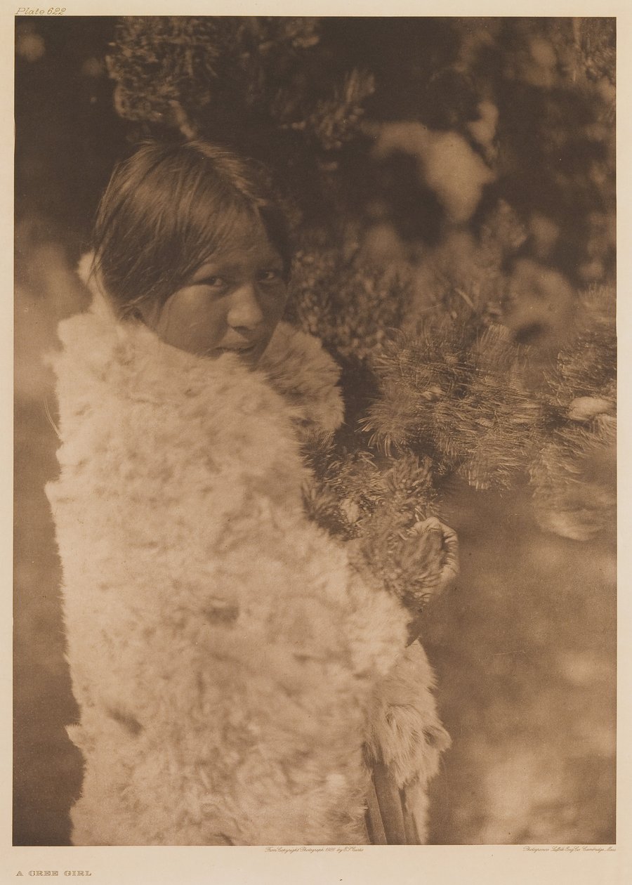 Een Cree-meisje door Edward Sheriff Curtis