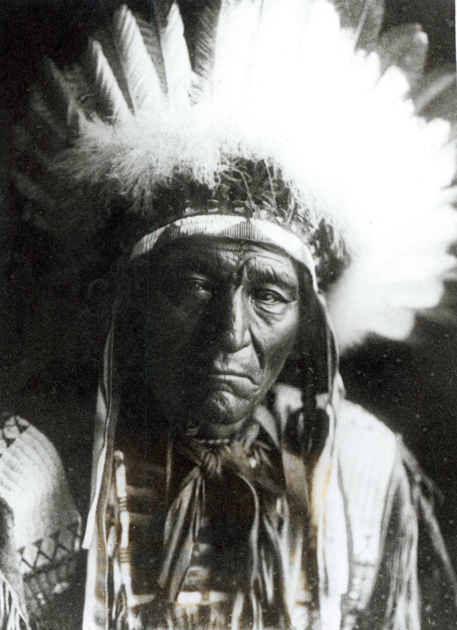 Iron Plume - Ogalala, inheems Amerikaans door Edward Sheriff Curtis