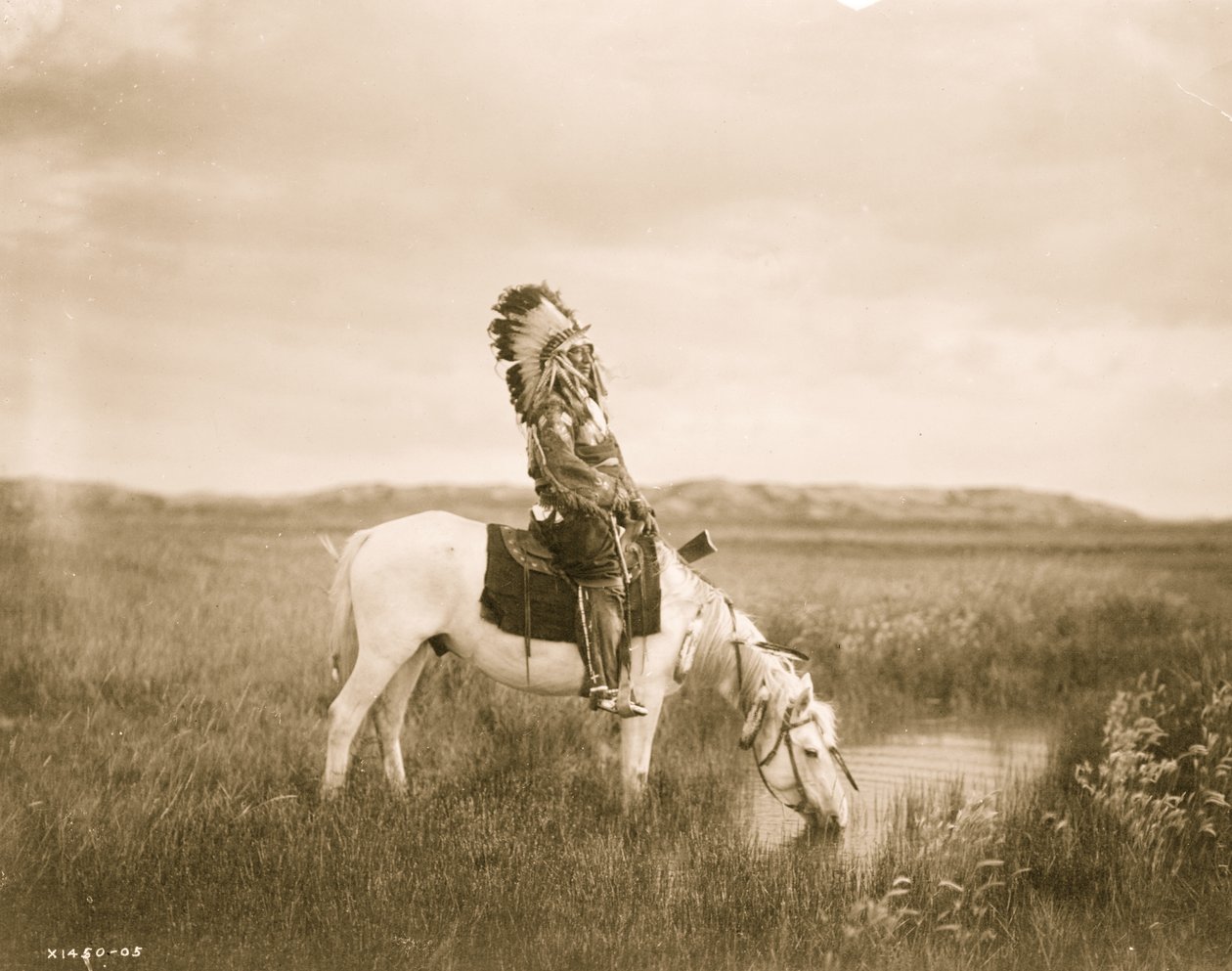 Oase in de Badlands 1905 door Edward Sheriff Curtis