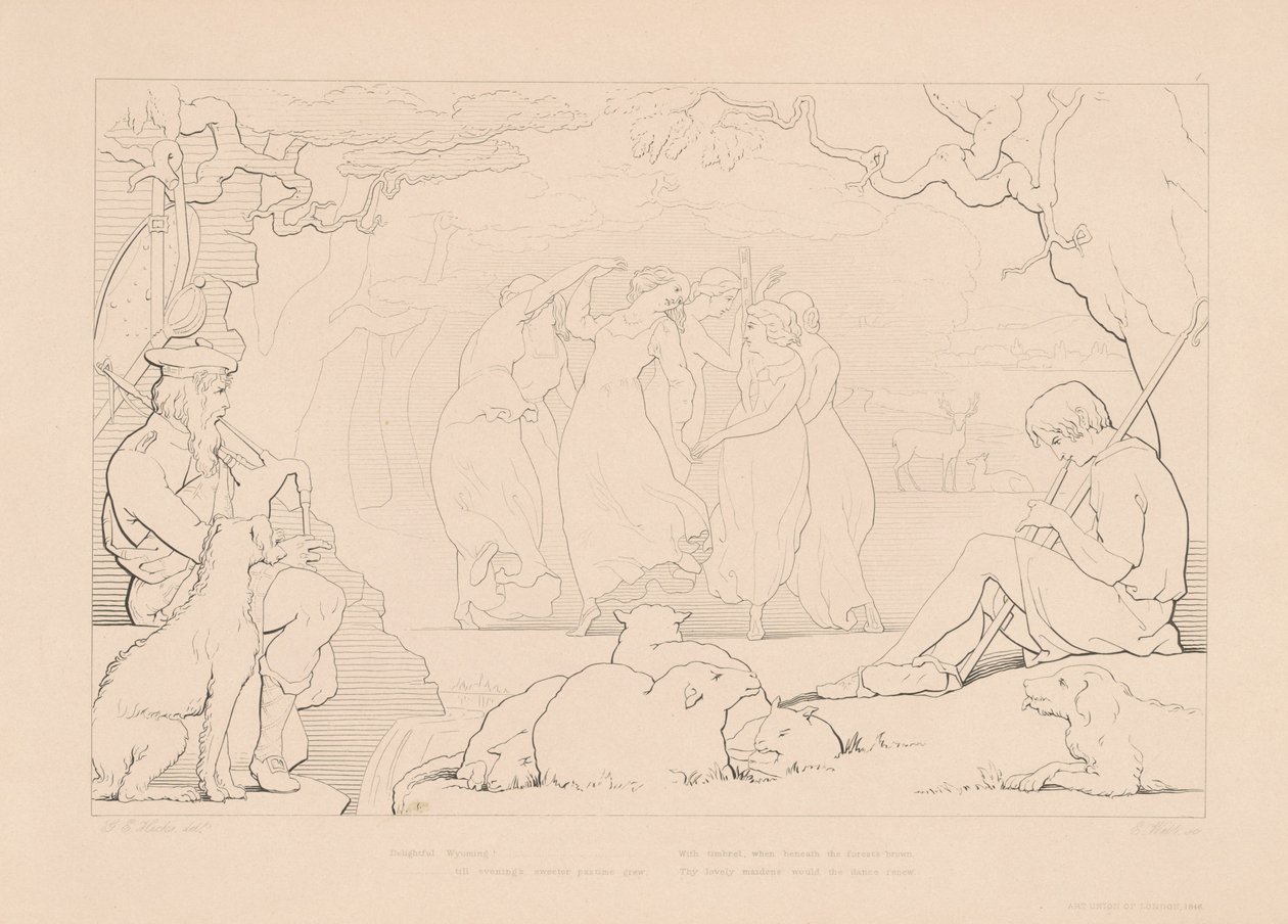 Heerlijk Wyoming! door Edward Webb, after George Elgar Hicks