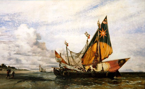 Strandscène door Edward William Cooke