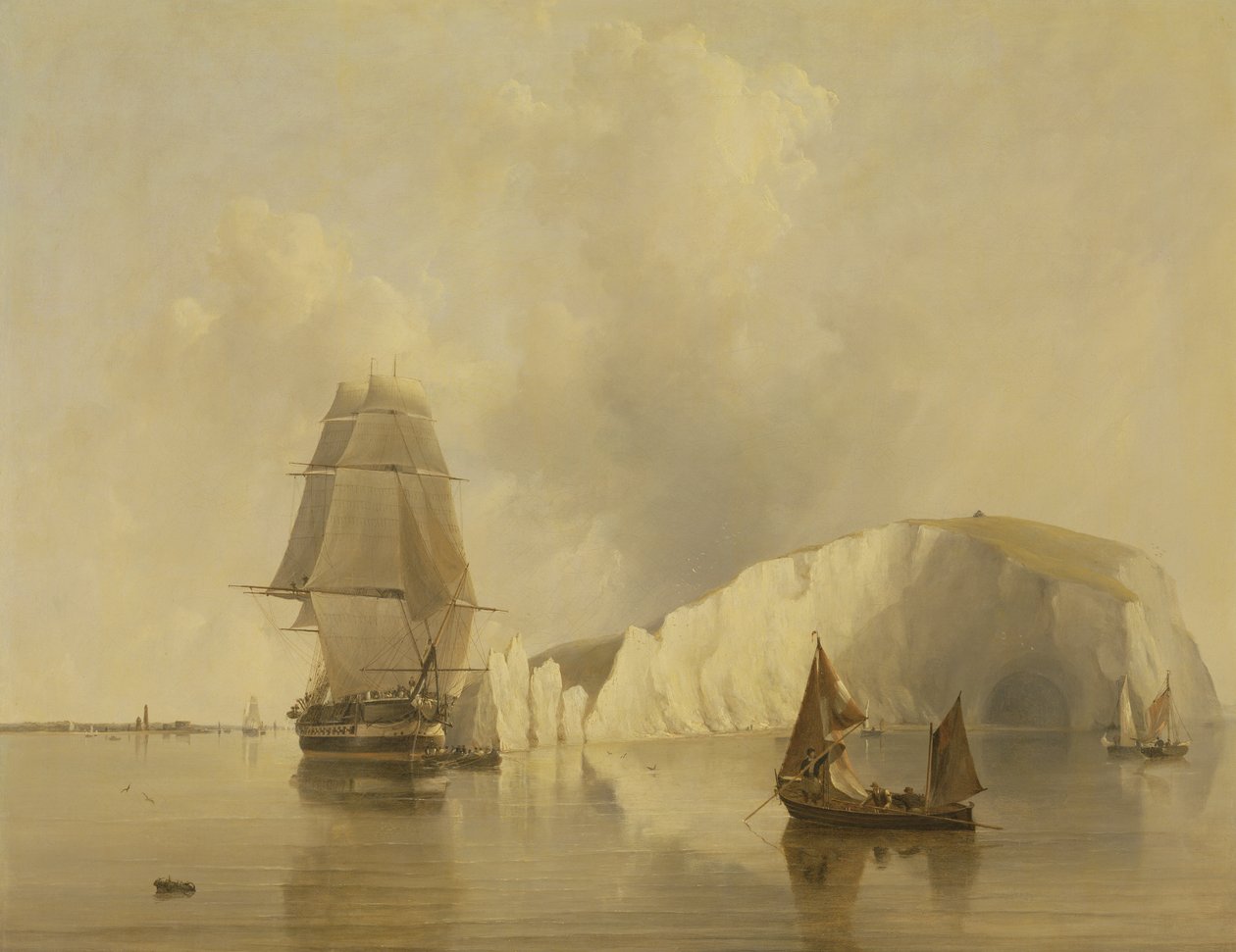Voorbij de Needles, Isle of Wight door Edward William Cooke