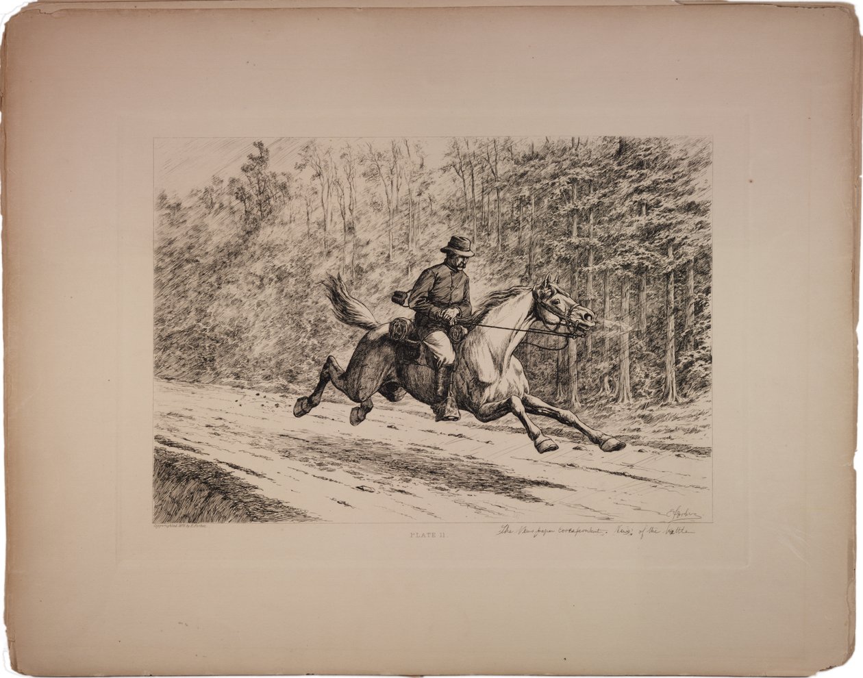 De Kranten Correspondent, 1876 door Edwin Austin Forbes