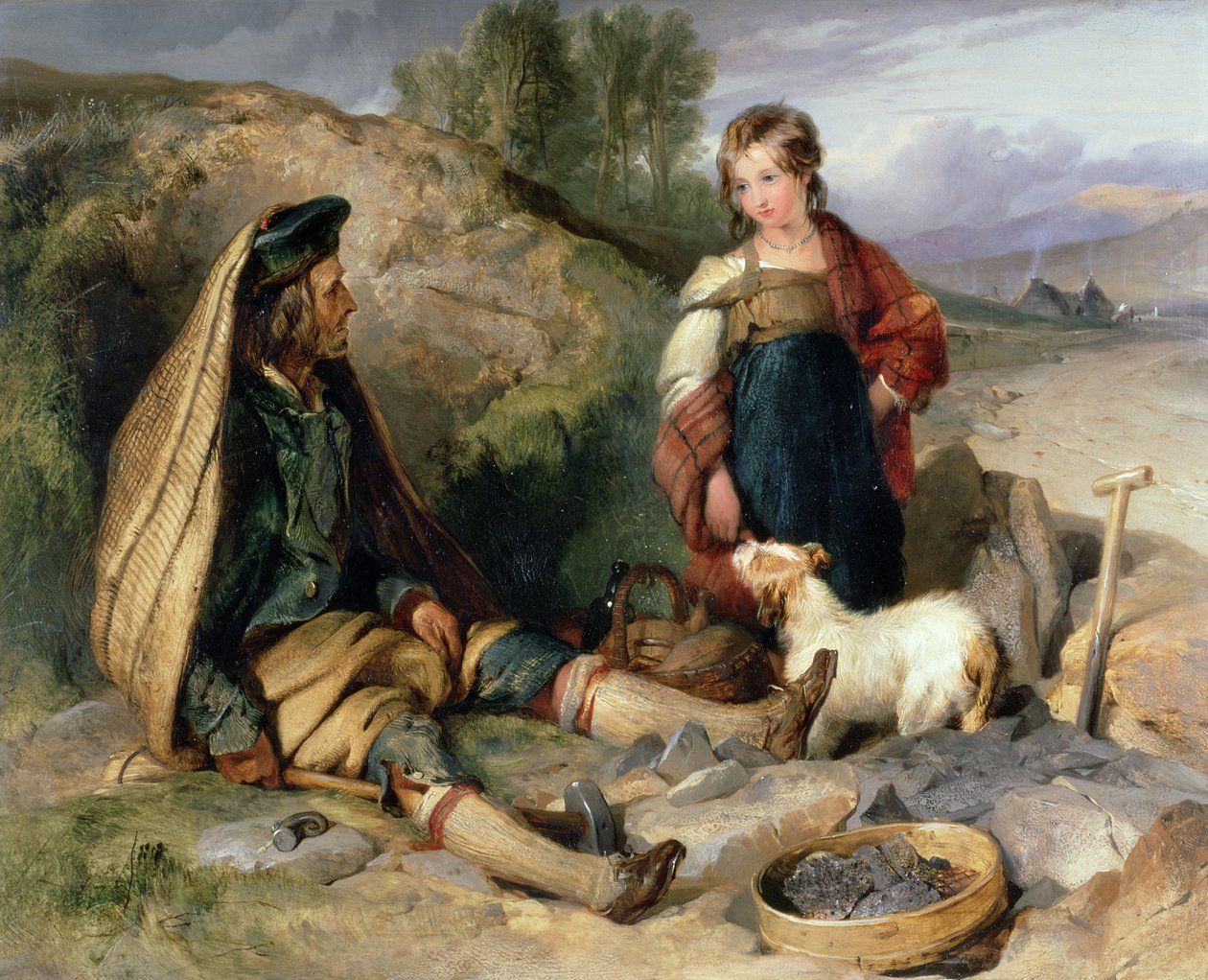 De steenbreker en zijn dochter, 1830 door Edwin Landseer