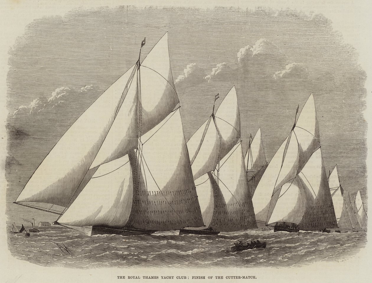 De Koninklijke Thames Yacht Club, Finish van de Cutter-Match door Edwin Weedon