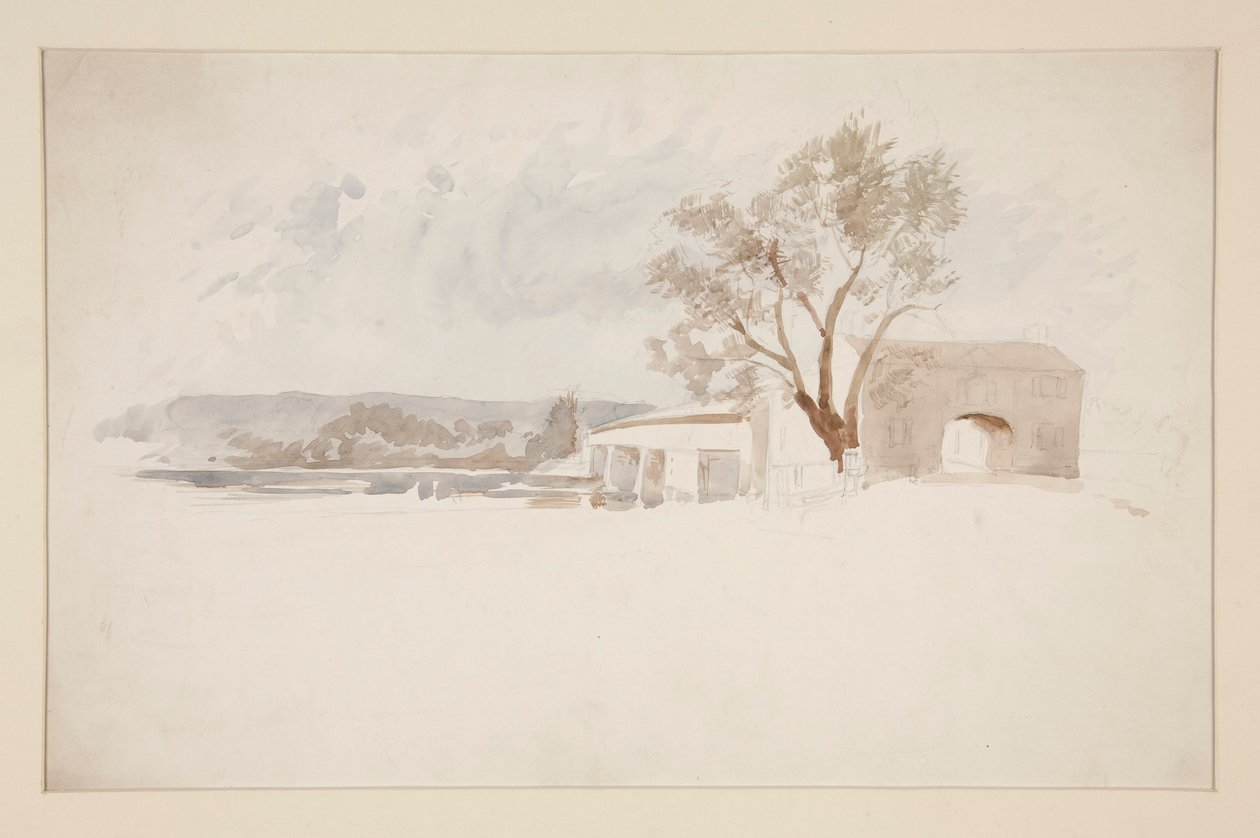 Architecturale Studie door Edwin Austin Abbey