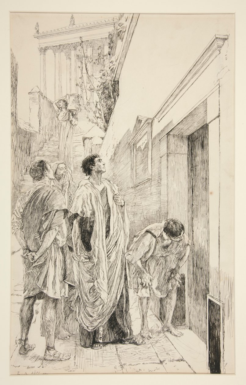Dromio van Efeze door Edwin Austin Abbey