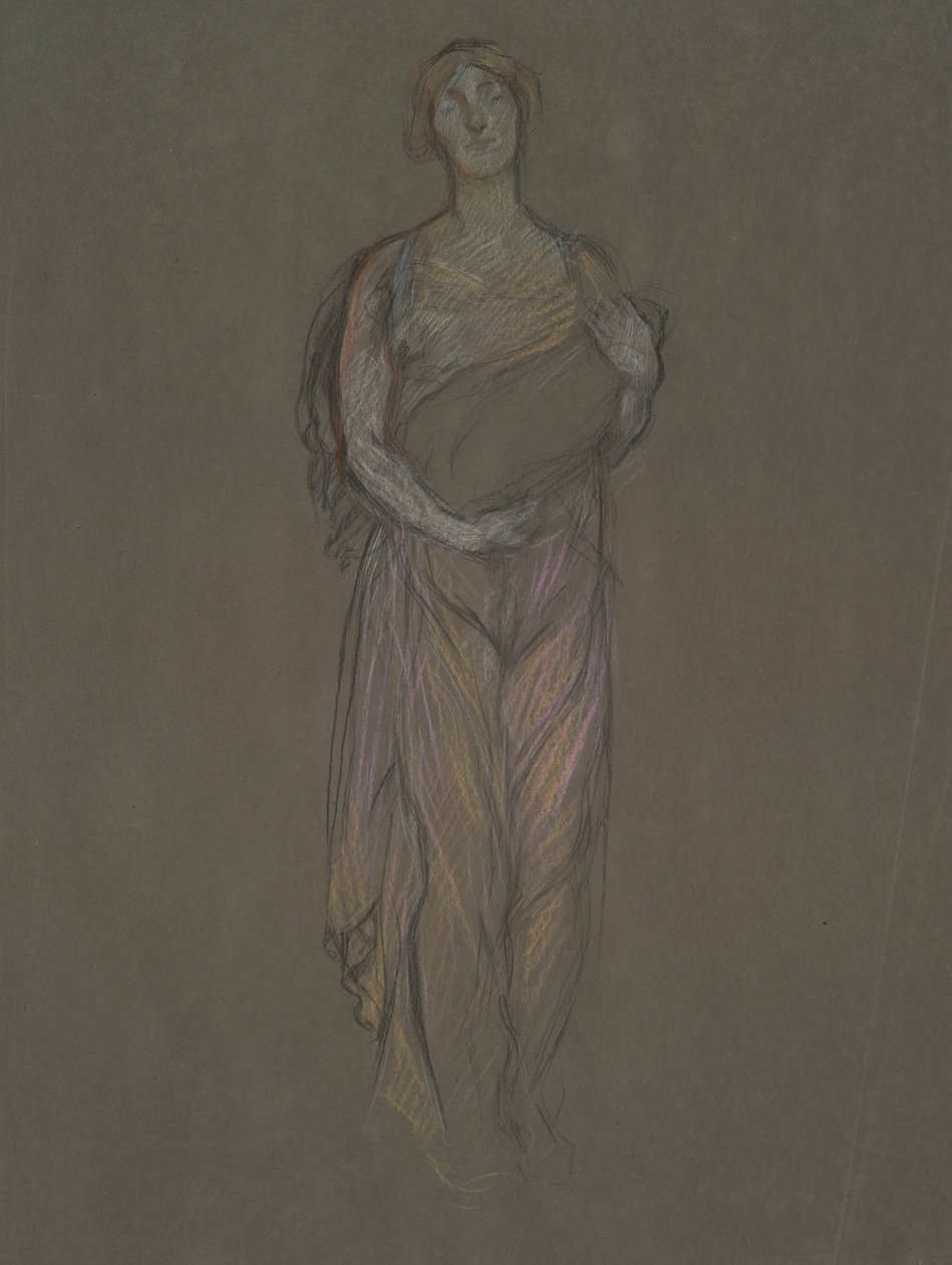Vroege studie voor door Edwin Austin Abbey
