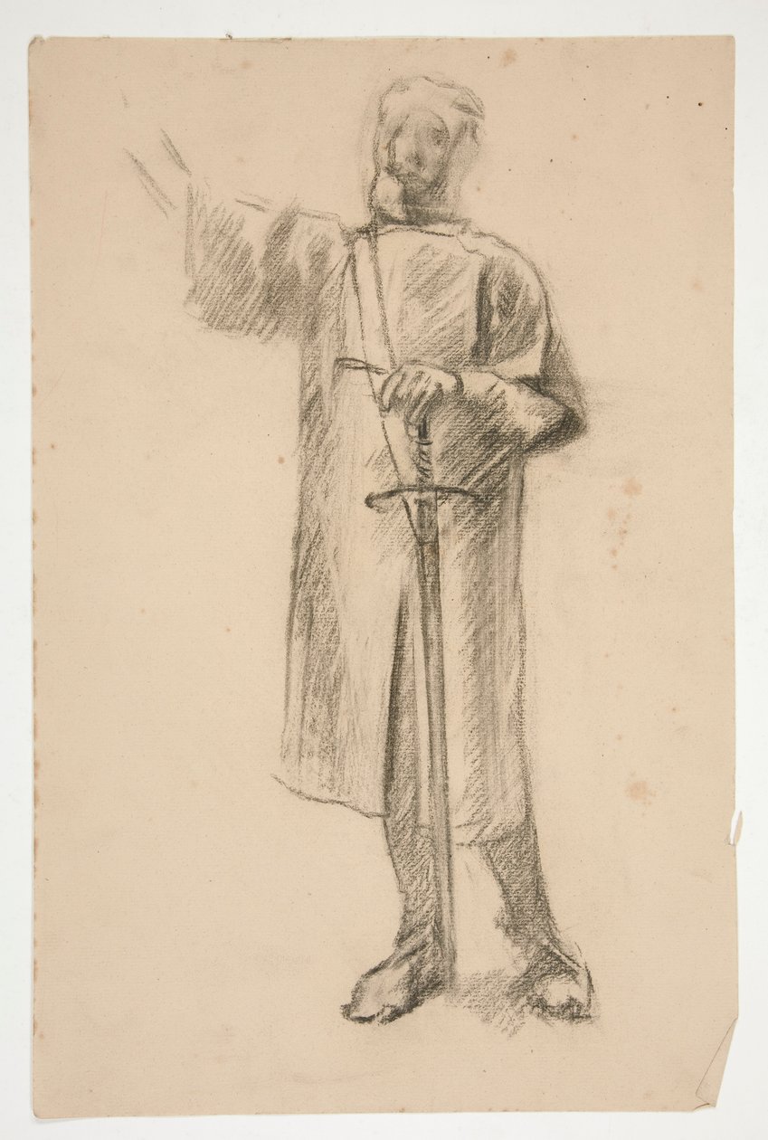 Figurenstudie voor door Edwin Austin Abbey