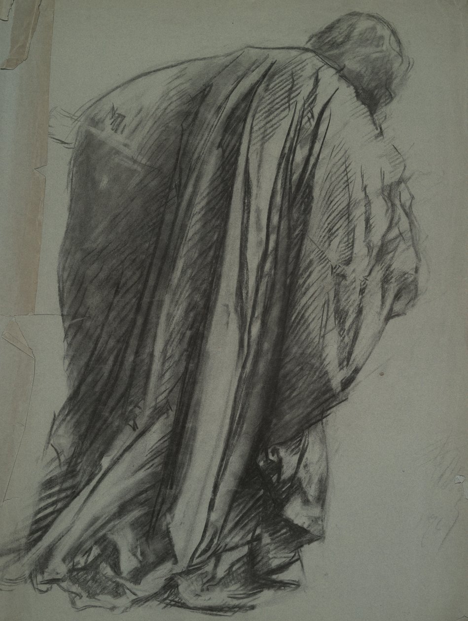 Figurenstudie voor Galahad door Edwin Austin Abbey