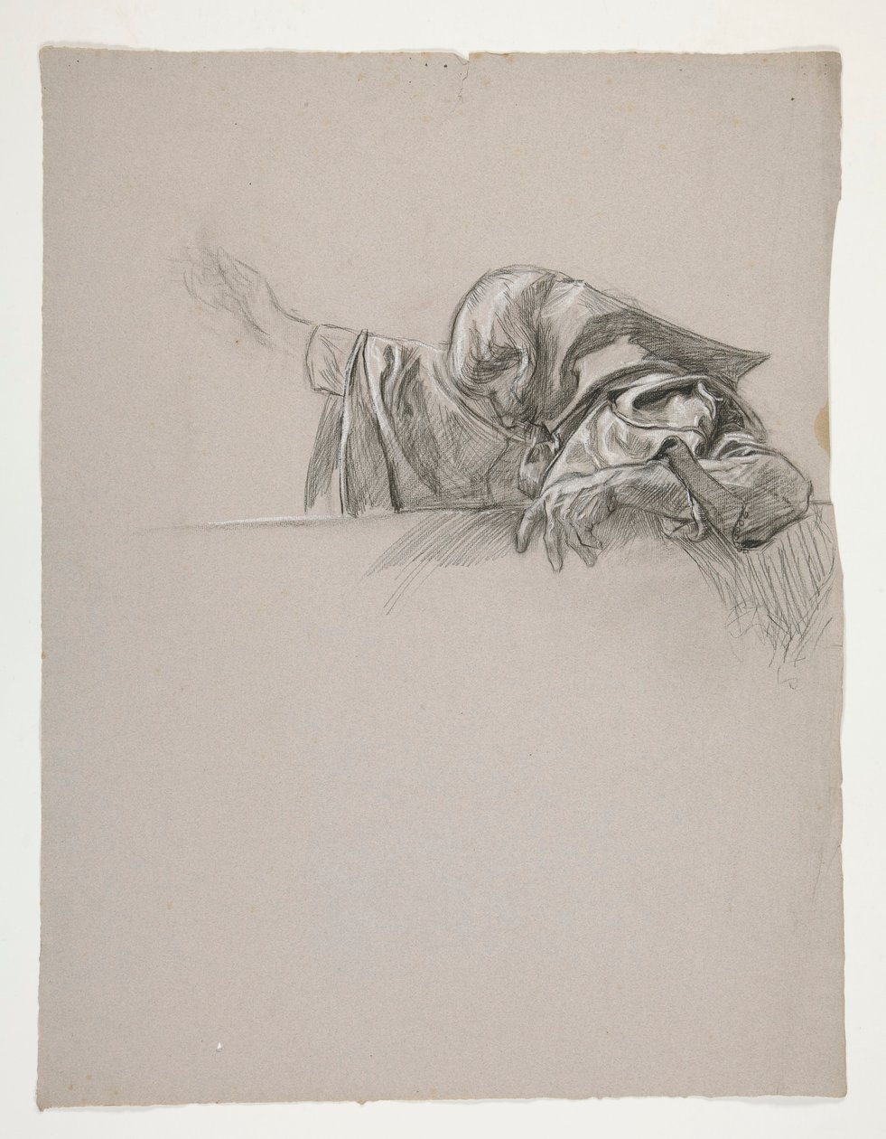 Figurenstudie voor Koning Arthur door Edwin Austin Abbey