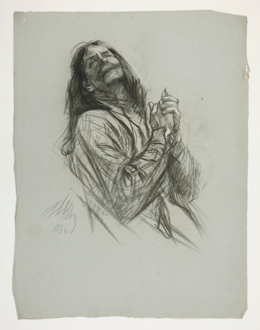 Figurenstudie voor Koning Arthur door Edwin Austin Abbey