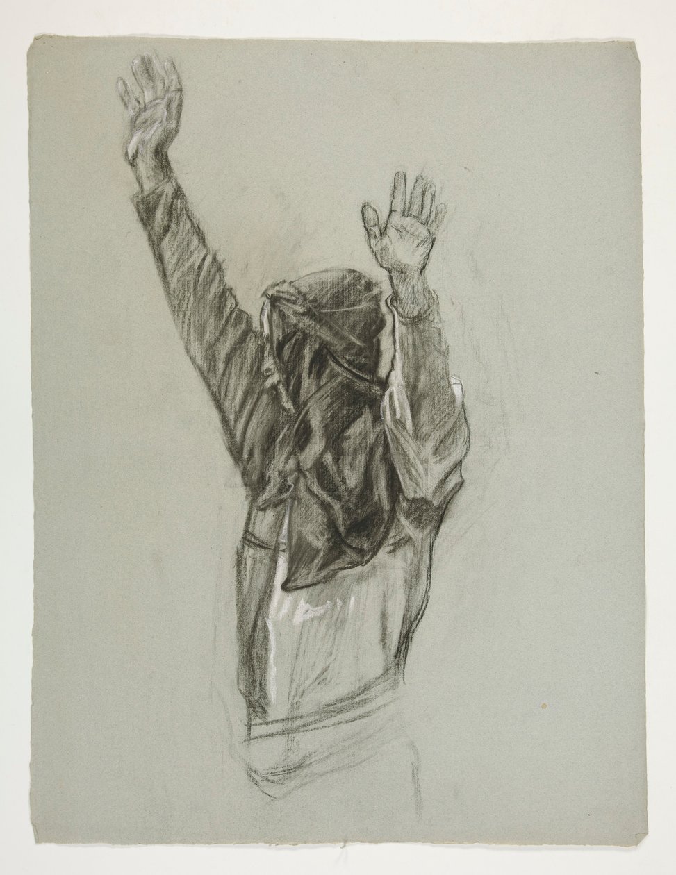 Figurenstudie voor Koning Arthur door Edwin Austin Abbey