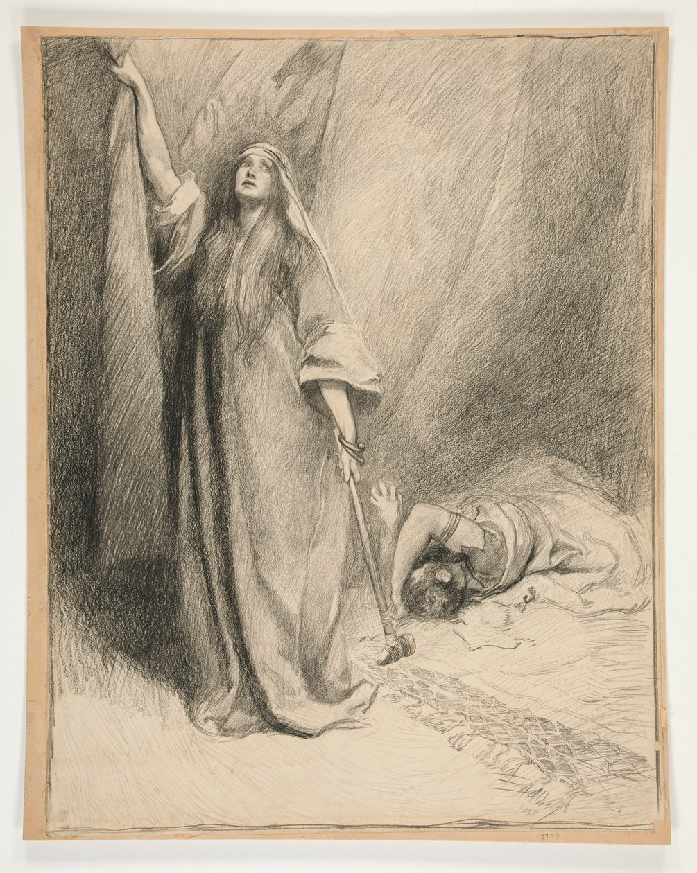 Jael en Sisera door Edwin Austin Abbey