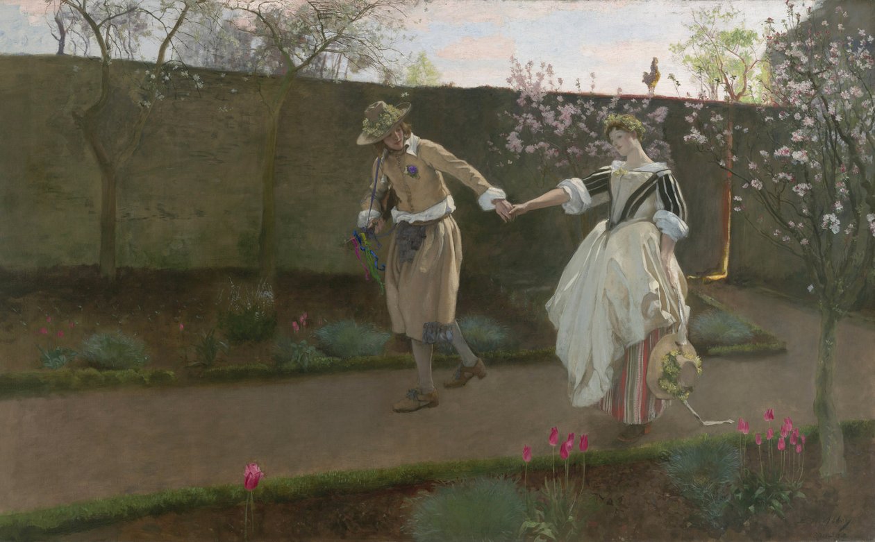 Meidagmorgen door Edwin Austin Abbey