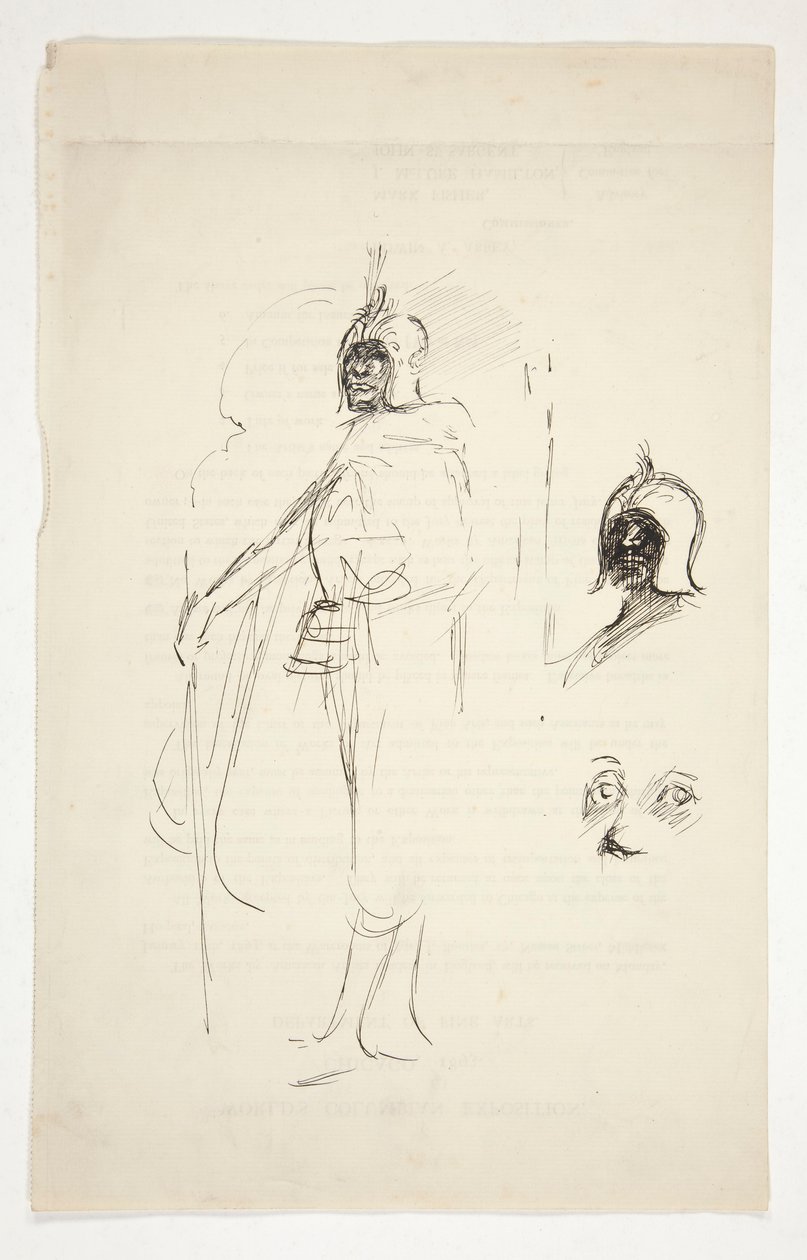 Voorstudie voor Othello (?) door Edwin Austin Abbey