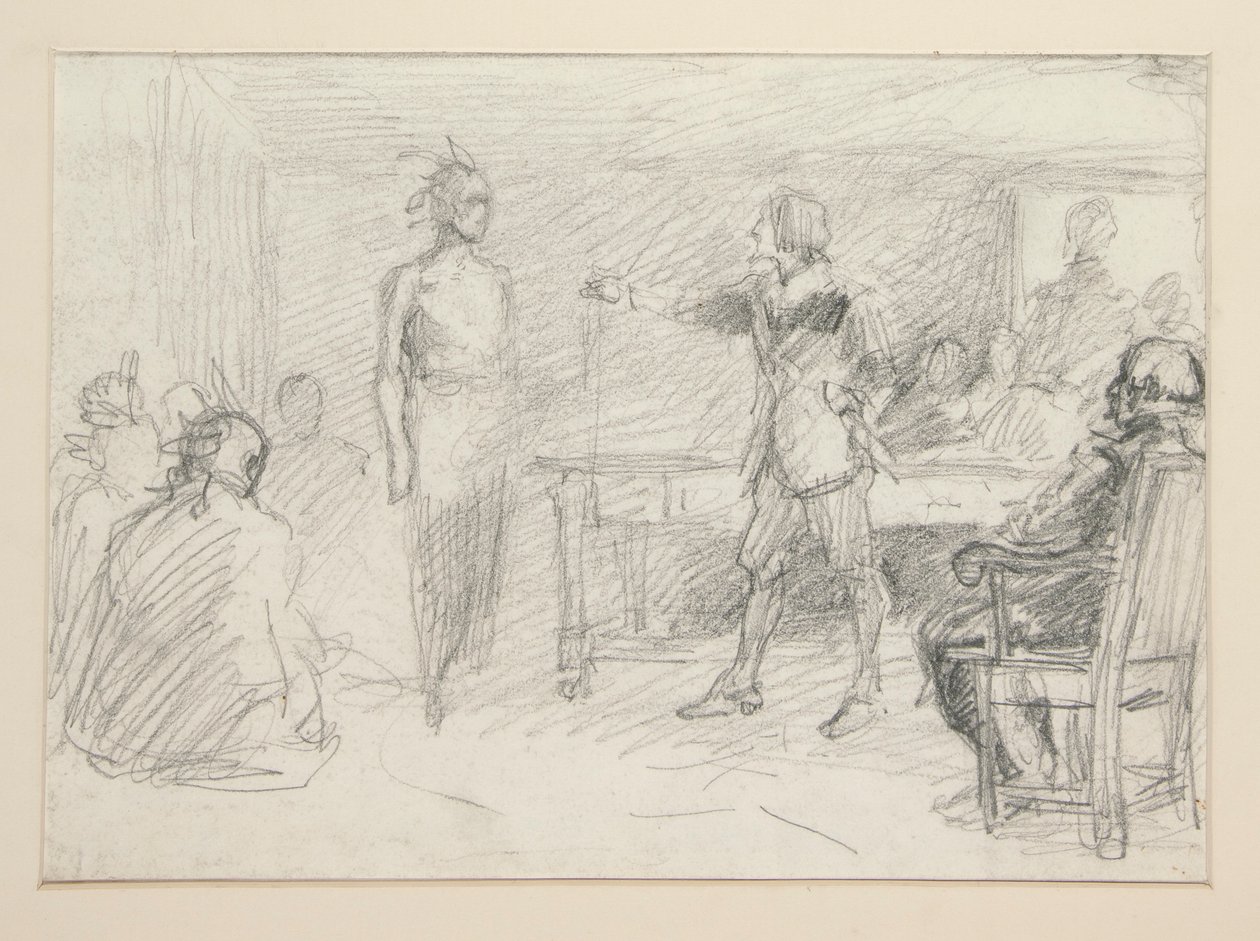 Studie voor door Edwin Austin Abbey