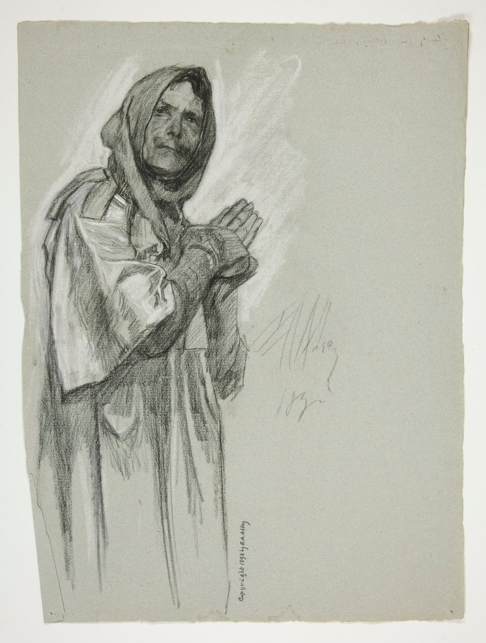Studie voor door Edwin Austin Abbey