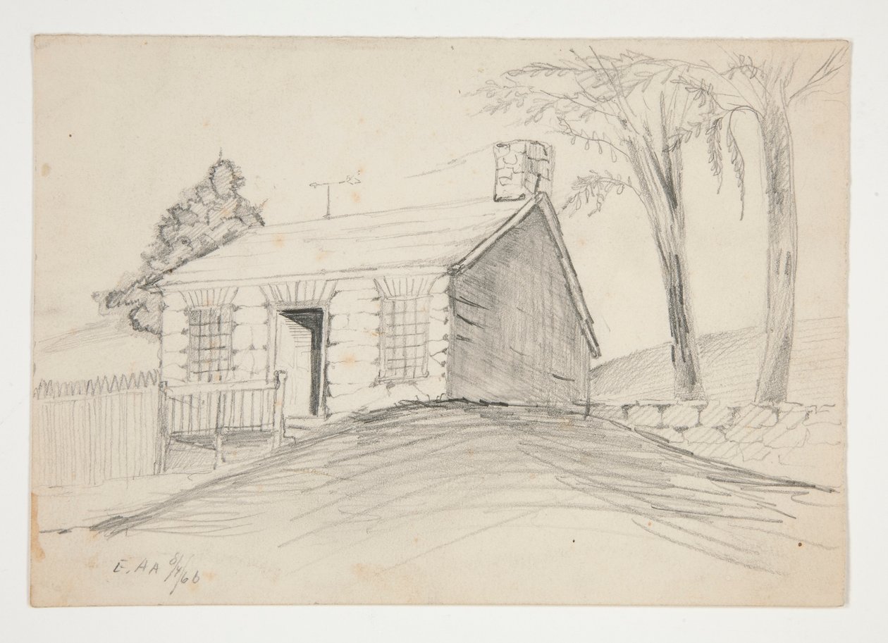 Het oudste huis in Ellicotts Mills door Edwin Austin Abbey
