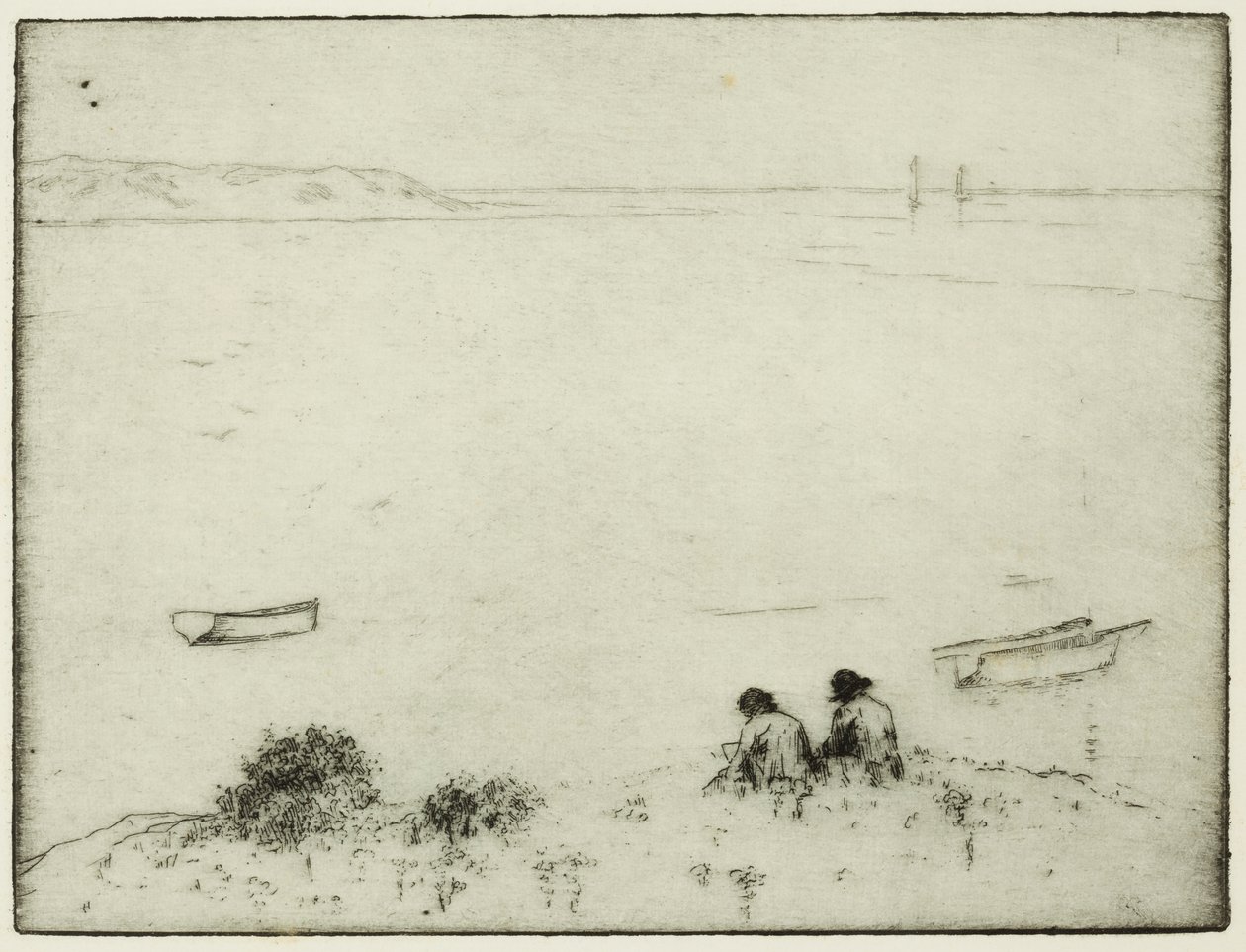 Schetsen aan zee door Edwin Butler Bayliss