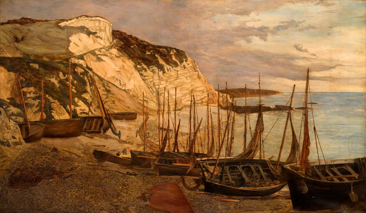 Beer Head, Zuid-Devon, ca. 1879 door Edwin Edwards