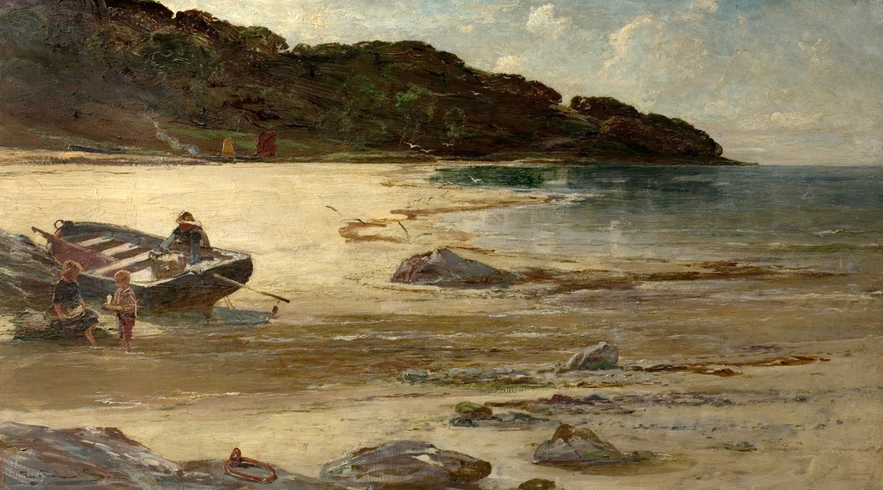 Kustscène, 1891 door Edwin Ellis