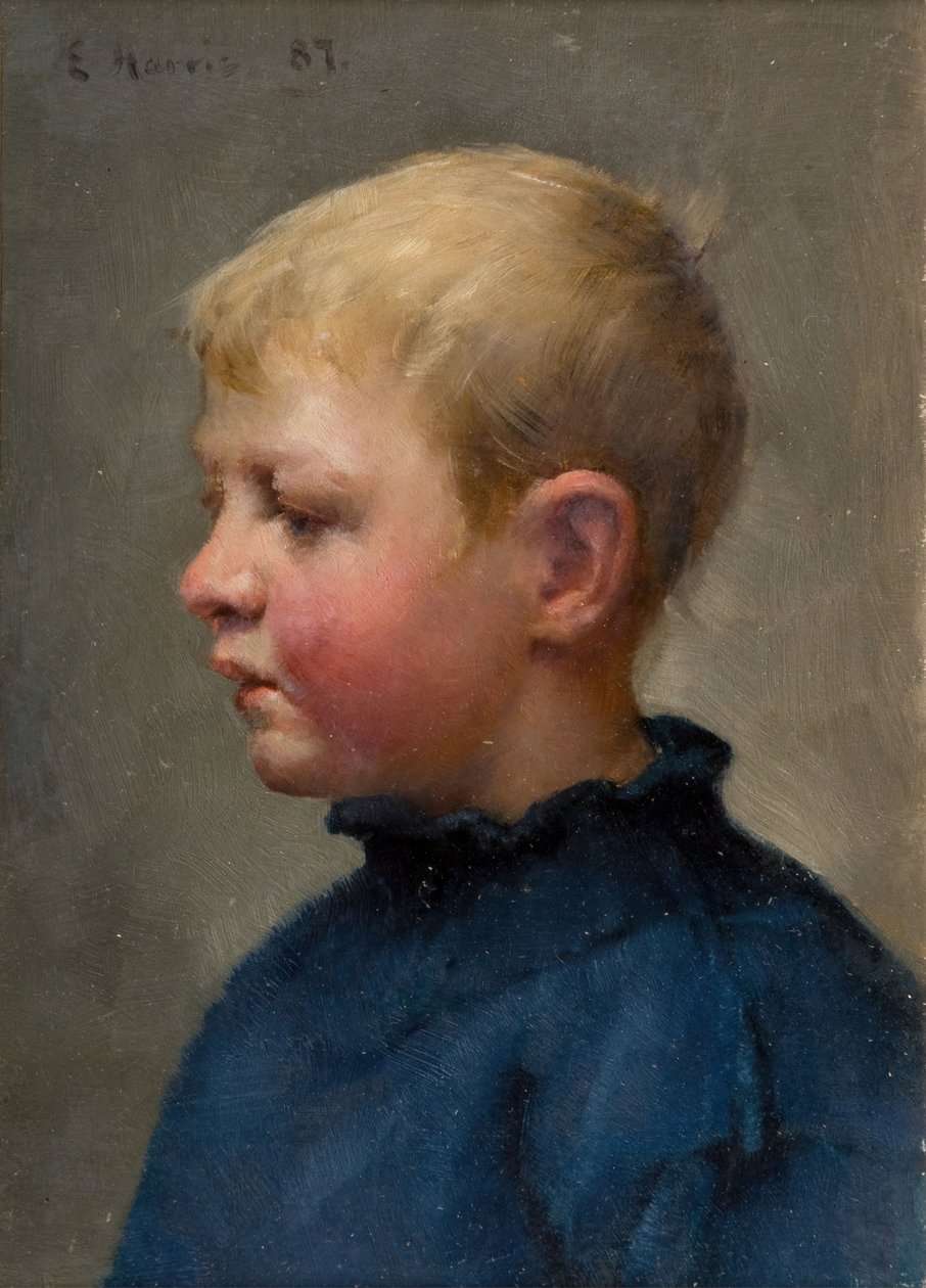 Hoofd van een vissersjongen door Edwin Harris
