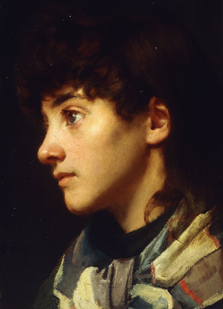 Het Newlyn-meisje, ca. 1895 door Edwin Harris