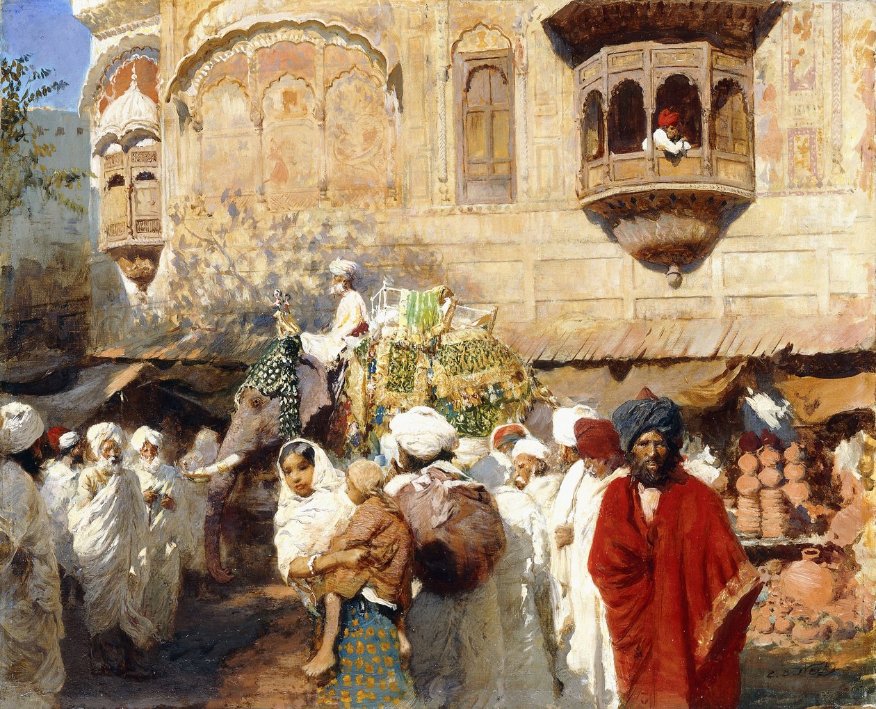 Een straat in Jodphur, India door Edwin Lord Weeks